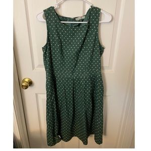 Green polka dot dress from ModCloth